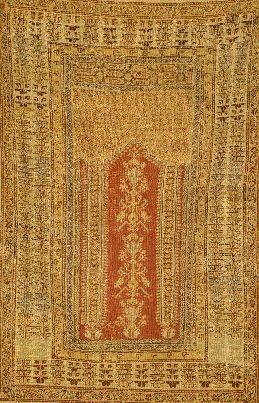 Kula Gebetsteppich, TÜrkei, um 1800, Wolle auf Wolle, ca. 194 x 127 cm, SchÄtzwert: 3800.- EURO, EHZ: 4-5