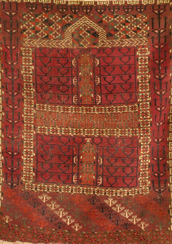 Kizil Ayak,Torkmenistan,um 1900 Wolle auf woll e,ca 144 x 115 cm.SchÄtzwert.1400 Euro,EHZ: 4-5