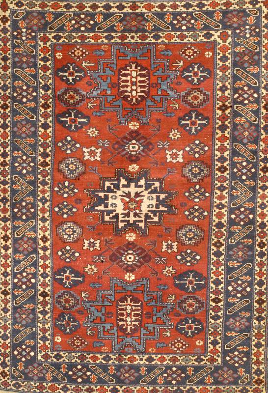 Leschgi, Rußland, ca. 60 Jahre, Wolle auf Baumwolle, ca. 184 x 128 cm, SchÄtzwert: 1400.- EURO, EHZ: 3-4