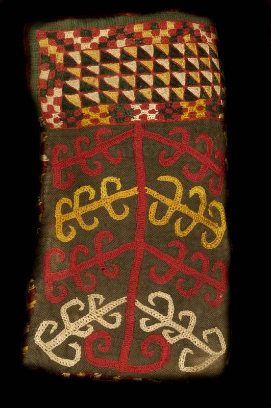 UmhÄngetasche,Turkmenistan, Selten, um 1900, Baumwolle mit Seidenstickerei,ca. 25 x 14 cm, SchÄtzwert: 500.- EURO, EHZ: 2