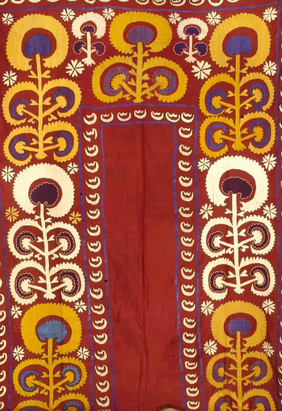 Gebets-Susani, Turkmenistan, um 1900, Baumwolle mit Seidenstickerei,ca. 220 x 165 cm, SchÄtzwert: 1500.- EURO, EHZ: 2
