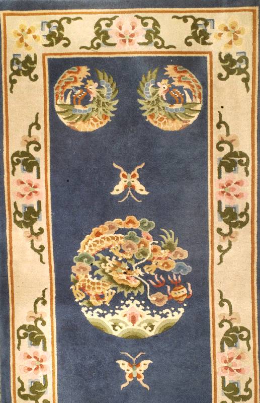 China Drachenteppich, ca. 30 Jahre, Wolle auf Baumwolle, ca. 154 x 76 cm, SchÄtzwert: 650.- EURO, EHZ: 2