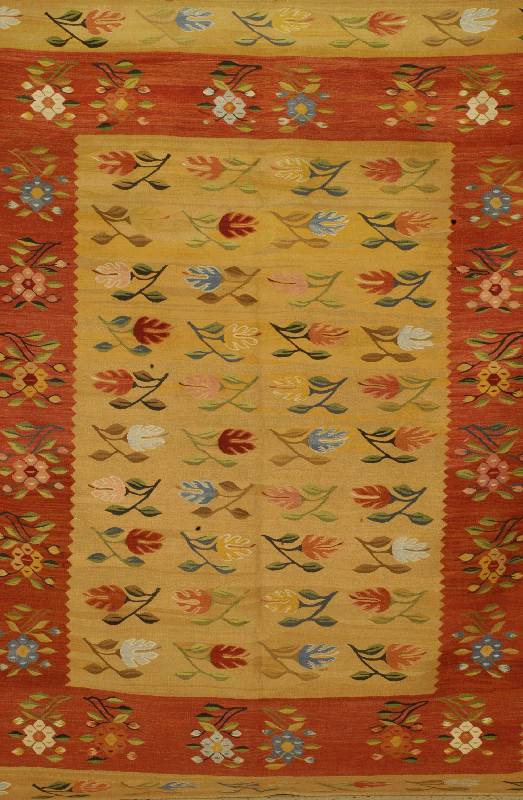 Sarkoy Kelim, RumÄnien, ca. 50 Jahre, Wolle auf Wolle, ca. 225 x 188 cm, SchÄtzwert: 1200.- EURO, EHZ: 2