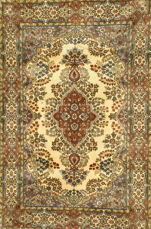 Kashmir Seide, Indien, ca. 15 Jahre, Seide, ca. 183 x 120 cm, Schätzwert: 900.- EURO, EHZ: