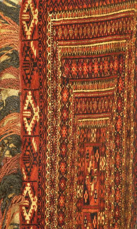 Torba Fein, Turkmenistan, um 1900, Wolle auf Wolle, ca. 93 x 27 cm, Schätzwert: 1400.- EURO, EHZ: 3
