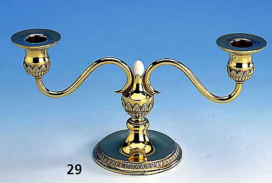 Kerzenleuchter deutsch um 1910, 925er Silber, vergoldet, hergestellt Bremer Silberwaren- fabrik fÜr Opitz Frankfurt am Main, reiner ...