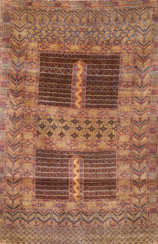 Zakini, Afghanistan, um 1940, reine Naturseide, ca. 178 x 115 cm, SchÄtzwert: 1250.- EURO, EHZ: 2-3
