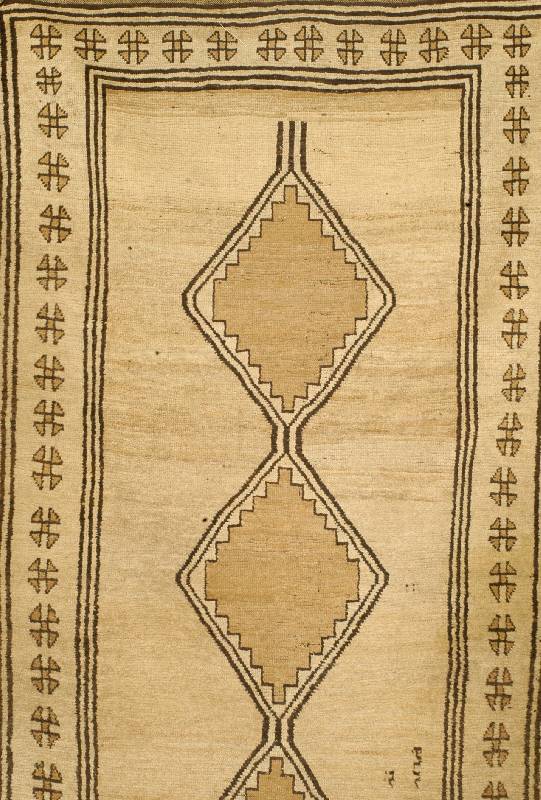 Gabbeh alt, Persien, ca. 50 Jahre, Wolle auf Wolle, ca. 228 x 107 cm, SchÄtzwert: 650.- EURO, EHZ: 3