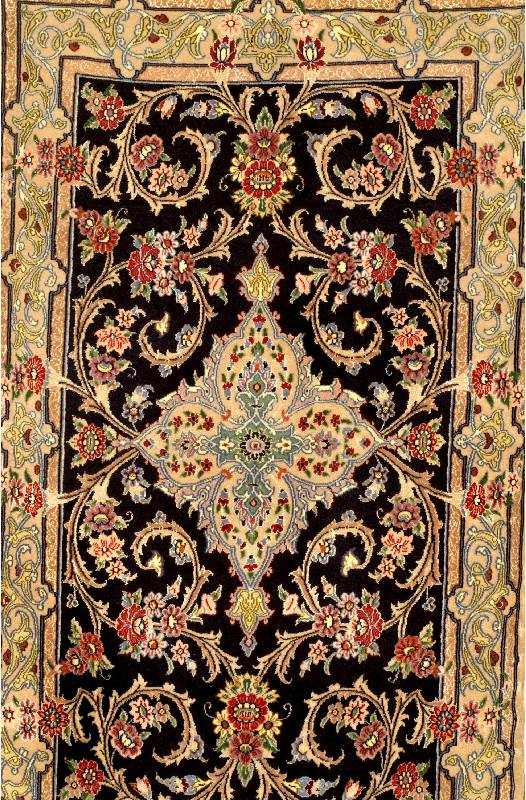 Esfahan fein, Persien, ca. 20 Jahre, Korkwolle mit und auf Seide, ca. 115 x 71 cm, Schätzwert: 1050.- EURO, ca. 900.000 Kn/qm, EHZ: 1-2. ...