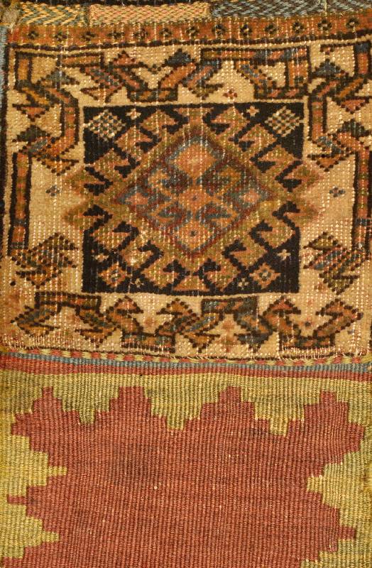Afshari Tasche, Persien, um 1910, Wolle auf Wolle, ca. 24 x 23 cm, SchÄtzwert: 450.- EURO, EHZ: 3-4