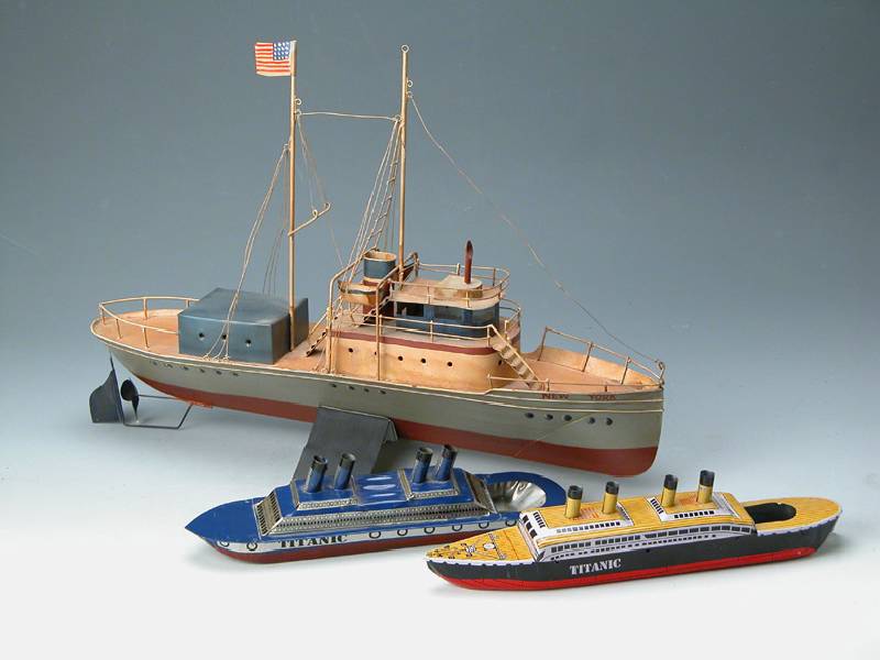 Modell des Segelschiffs "New York", neuzeitlich, Metall, bunt bemalt, l. bespielt, H. ca. 39 cm, L. ca. 60 cm, mit StÄnder