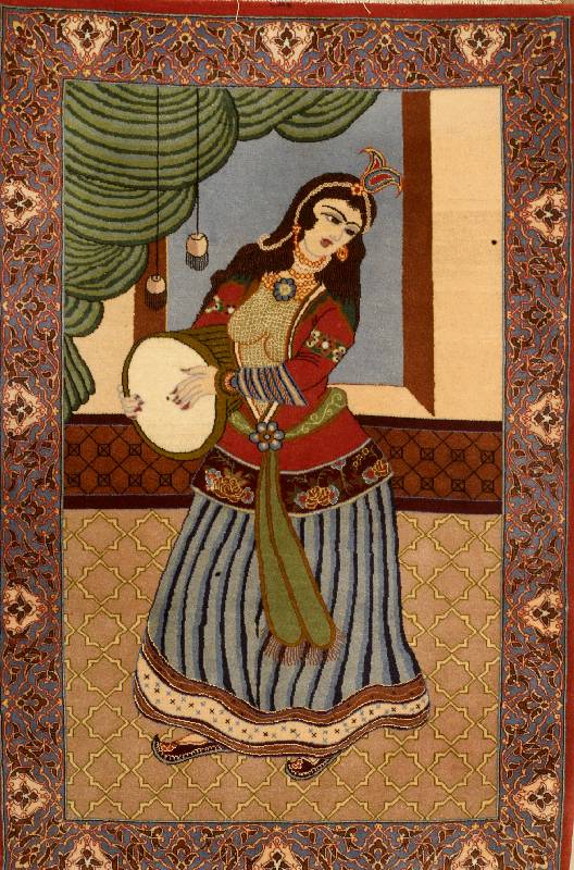Esfahan fein, Persien, 15 Jahre, Korkwolle mit und auf Seide, ca. 114 x 75 cm, SchÄtzwert: 1300.- EURO, ca. 1,0 Mio. Kn/qm. E hz: 1-2, sehr guter ...