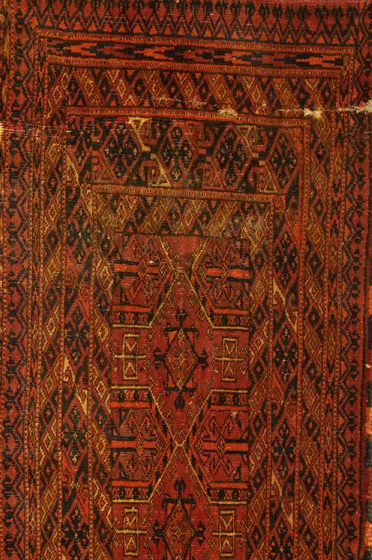 Saryk-Behang (Zentralasien), West-Turkestan, Anfang 19.Jhd, Wolle auf Wolle, ca. 116 x 41 cm, SchÄtzwert: 3000.- EURO, Kedscheb Muster, Antik, ...
