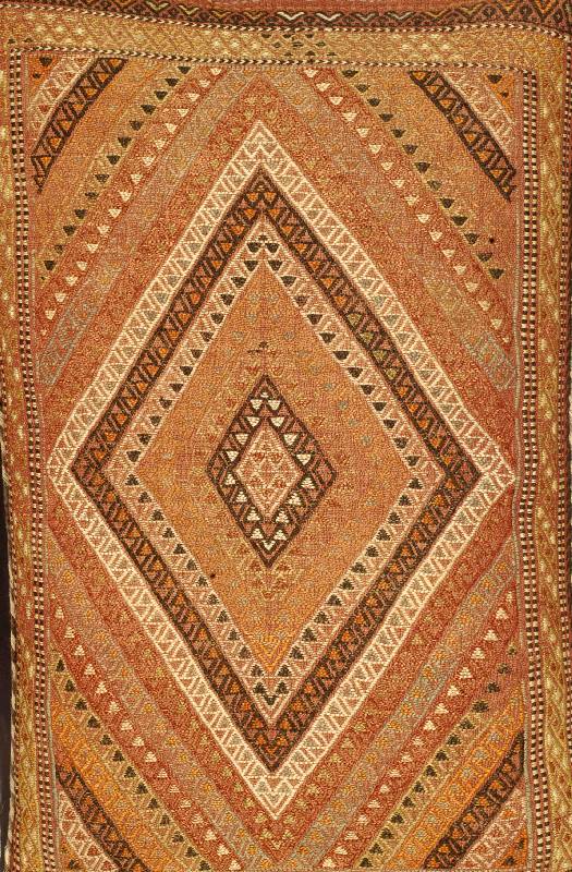 Sumakh Kissen (gefÜllt), Persien, ca. 70 Jahre, Wolle auf Wolle, ca. 83 x 50 cm, SchÄtzwert: 850.- EURO, EHZ: 2. Guter Zustand. Selten.
