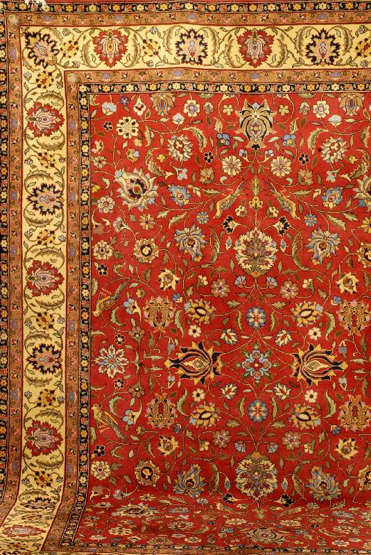 TÄbriz, Indien, ca. 20 Jahre, Wolle auf Baumwolle, ca. 373 x 278 cm, SchÄtzwert: 900.- EURO, EHZ: 3