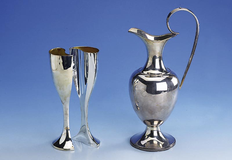 2 Hochzeitskelche, Holland, 925er Silber, Meistermarke Cazenovia Abroad, total ca. 510 g