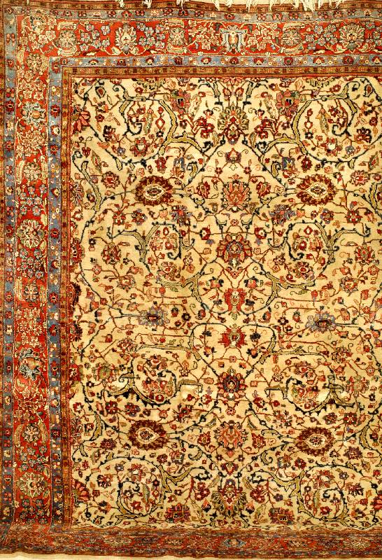 Sarogh, Persien, ca. 50 Jahre, Wolle auf Baumwolle, ca. 307 x 248 cm, SchÄtzwert: 2200.- EURO, EHZ: 2-3, farbenfrohe Ausstrahlun g.