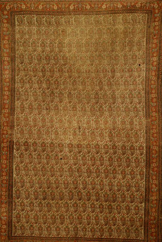 Senneh, Zentralpersien im Kurdistan-Gebiet, 19.Jhd. antik, Wolle auf Baumwolle, ca. 195 x 129 cm, Typisch fÜr Senneh teppiche aus dieser Zeit die ...