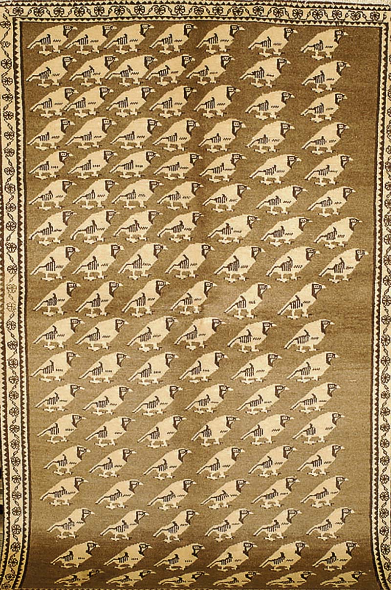 Gabbeh Alt, Persien, ca. 40 Jahre, Wolle auf Baumwolle, ca. 235 x 151 cm, Schätzwert: 480.- EURO, Ehz: 2