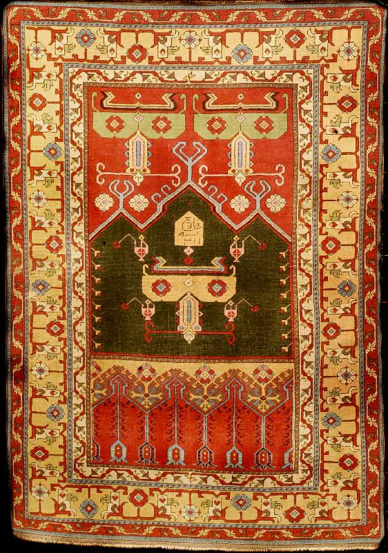 Tulpen Ladik Zentralanatolien TÜrkei, 19. J ahrhundert datiert, Wolle auf Wolle, ca. 182 x 130 cm, SchÄtzwert: 5200,- EUR, Ehz: 3. Natur farben, ...