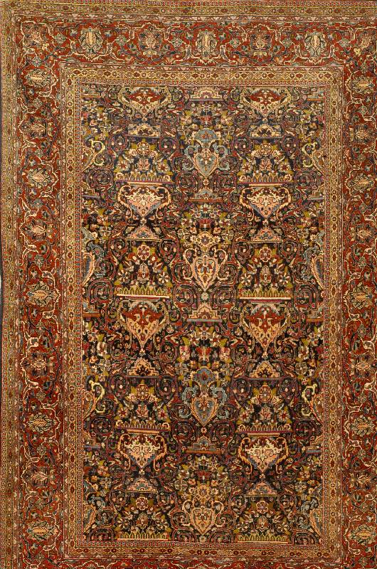 Keschan (Vasenmuster), Persien, um 1910, Wolle auf Baumwolle, ca. 203 x 134 cm, SchÄtzwert: 3800.- EURO, EHZ: 3-4, Seltenes Ke schan Muster ...