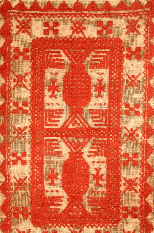 Sadinisches Flachgewebe, Italien, um 1900, Wolle auf Baumwolle, ca. 140 x 83 cm, Schätzwert: 1400.- EURO, EHZ: 2