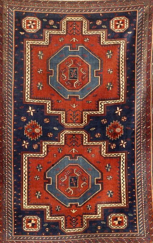 Shirwan, SÜdrußland Ostkaukasus Kuba-Gebiet , um 1900, Wolle auf Wolle, ca. 186 x 124 cm, SchÄtzwert: 2900.- EURO. EHZ: 4, außergewÖhnli ches ...
