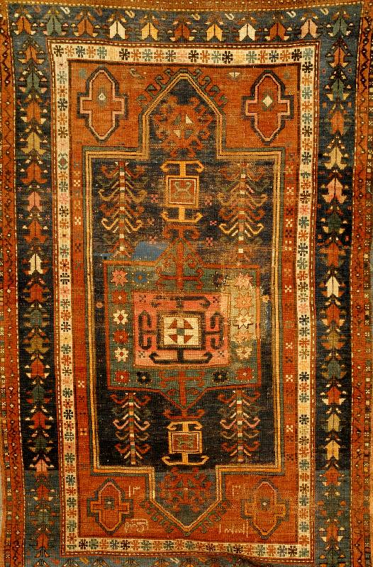 Fachralo Kazak datiert, Kaukasus, um 1910, Wolle auf Wolle, ca. 213 x 133 cm, SchÄtzwert: 2100.- EURO, EHZ: 5. Antik. SammlerstÜck.