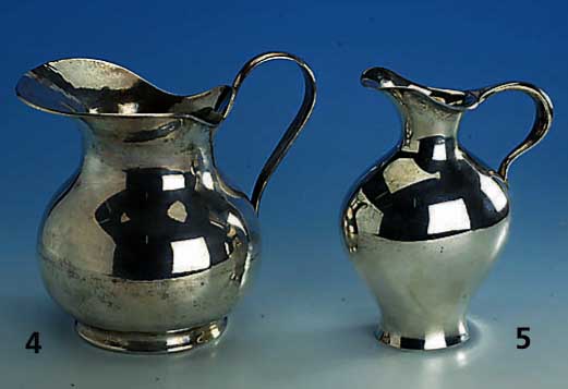 Krug, Italien, 800er Silber, glatte bauchige Form, ca. 900 g, H. ca. 21 cm