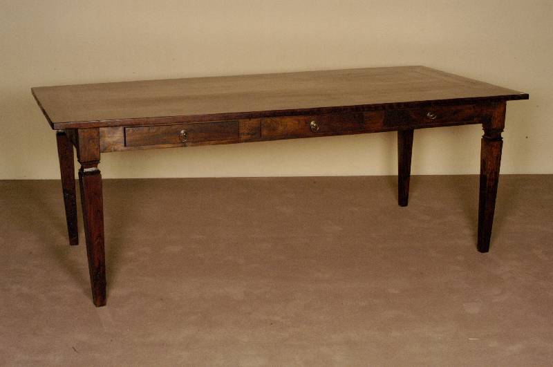 Landhaustisch, nach dem Vorbild von 1910, Teakholz massiv, stabil, praktisch, vielfach verwendbar, ca. 81x220x100 cm