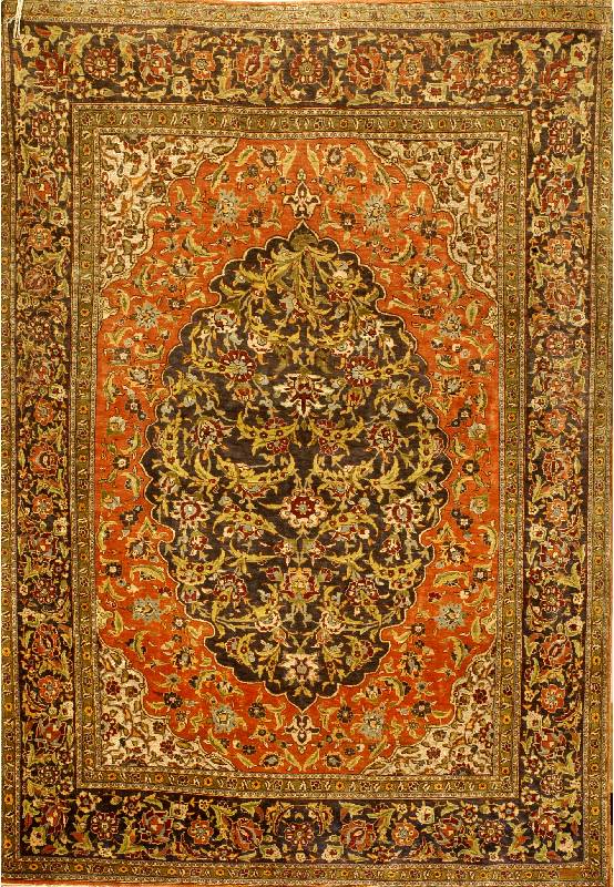 Hereke Seide, Türkei, um 1930, Reine Naturseide, ca. 140 x 100 cm, Schätzwert: 7500.- EURO, EHZ: 1-2. Hochfeiner Hereke in sc h?nen ...