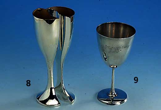 TIFFANY-Silberbecher, Gew. ca. 204 g, H. ca. 17.5 cm, grav. "Breuninger Family 5724"