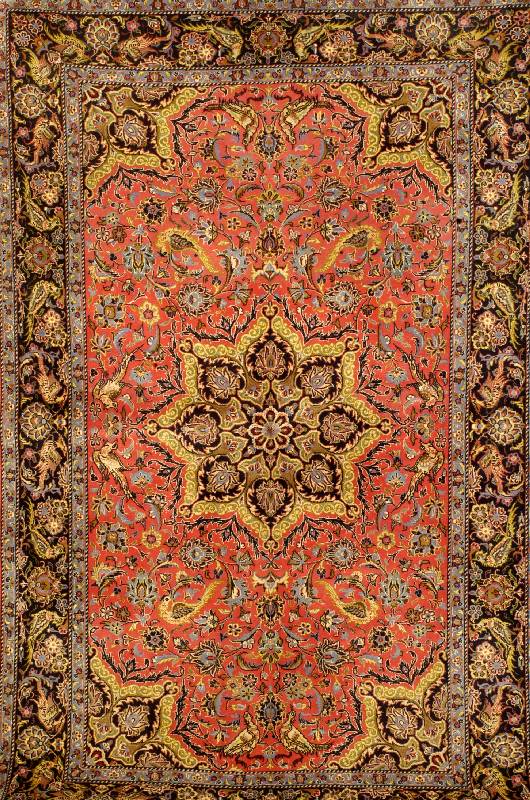 Ghom Kork fein, Persien, ca. 30 Jahre, Korkwolle mit Seide, ca. 220 x 140 cm, Schätzwert: 2900.- EURO, EHZ: 1-2. Ausgezeichn eter ...