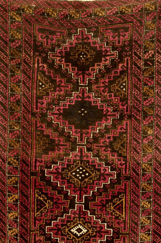 Belutsch, Persien, ca. 40 Jahre, Wolle auf Wolle, ca. 194 x 103 cm, Schätzwert: 690.- EURO, EHZ: 3