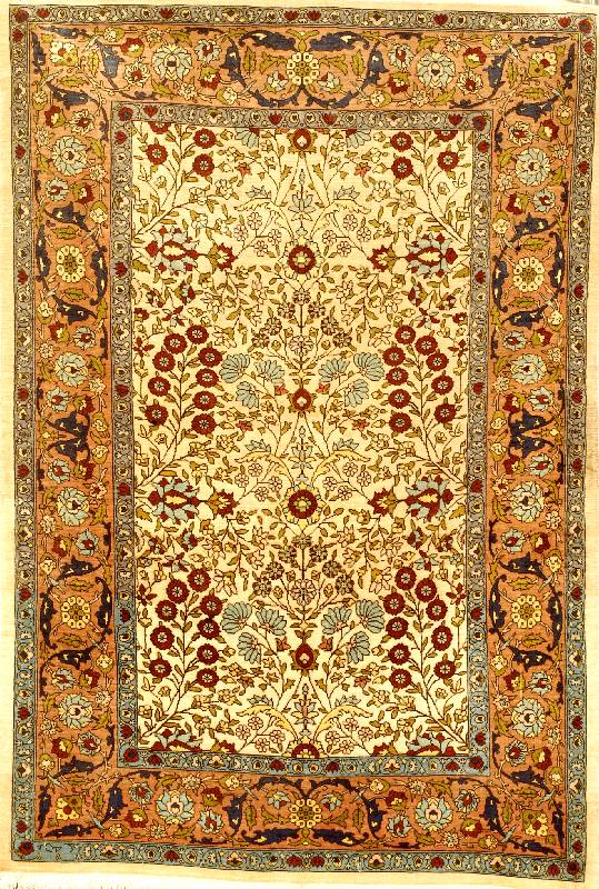 Hereke sign., Türkei, ca. 40 Jahre, reine Naturseide, ca. 103 x 70 cm, Schätzwert: 2900.- EURO, EHZ: 2. Ausgezeichneter Erhaltung szustand. Sehr ...