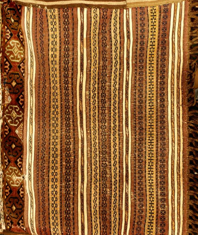 Arabachi Tasche, Turkmenistan, um 1900, Wolle auf Wolle, ca. 90 x 70 cm, SchÄtzwert: 1200.- EURO, EHZ: 4-5. Antik und SammelwÜrdig. Naturfarben