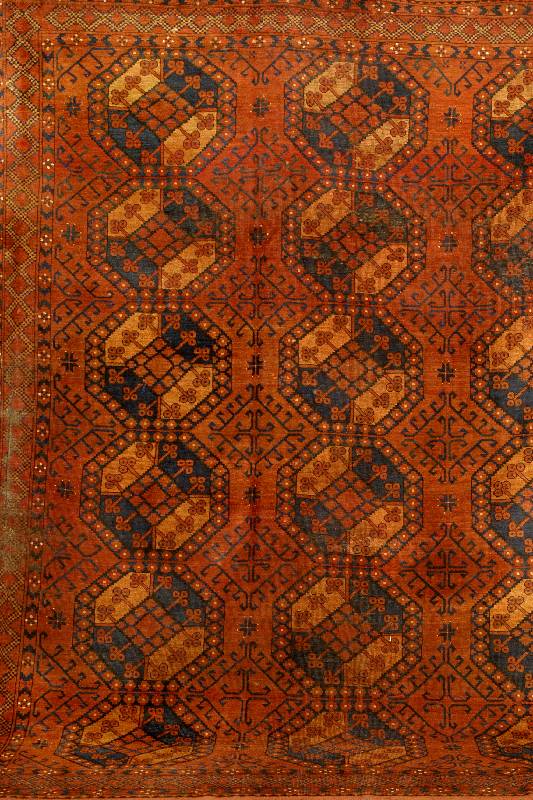 Erzari Antik, Afghanistan, um 1890, Wolle a uf Wolle, ca. 315 x 253 cm, Schätzwert: 1400.- EURO, EHZ: 4. Schöne G?l Musterung auf braune m Grund, ...