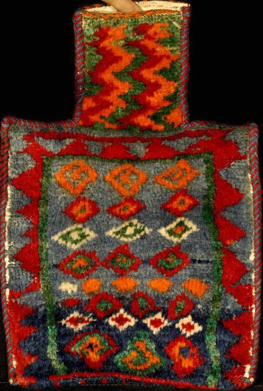 Gabbeh Salztasche, Persien, um 1920, Wolle auf Wolle, ca. 52 x 36 cm, SchÄtzwert: 1200.- EURO, EHZ: 2, sehr Selten.