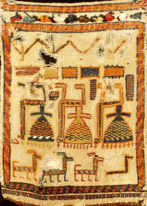 Ghaschgai Offene-Tasche, Persien, um 1800 Antik, Wolle auf Wolle, ca. 78 x 30 cm, EHZ: 5 . Reine Pflanzenfarben. Wolle geknüpft in vesc hiedenen ...