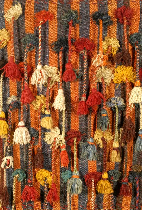 Kinderwiege der Nomaden, Persien (Gaschgai), um 1890, Wolle auf Wolle, ca. 75 x 60 cm, EHZ: 3. Sehr Selten. SammlerstÜck. Anti k.Leichter ...