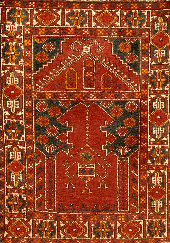 Erzari Gebetsteppich, Turkmenistan, um 1910, Wolle auf Wolle, ca. 107 x 89 cm, SchÄtzwert: 650.- EURO, EHZ: 3-4. Selten.