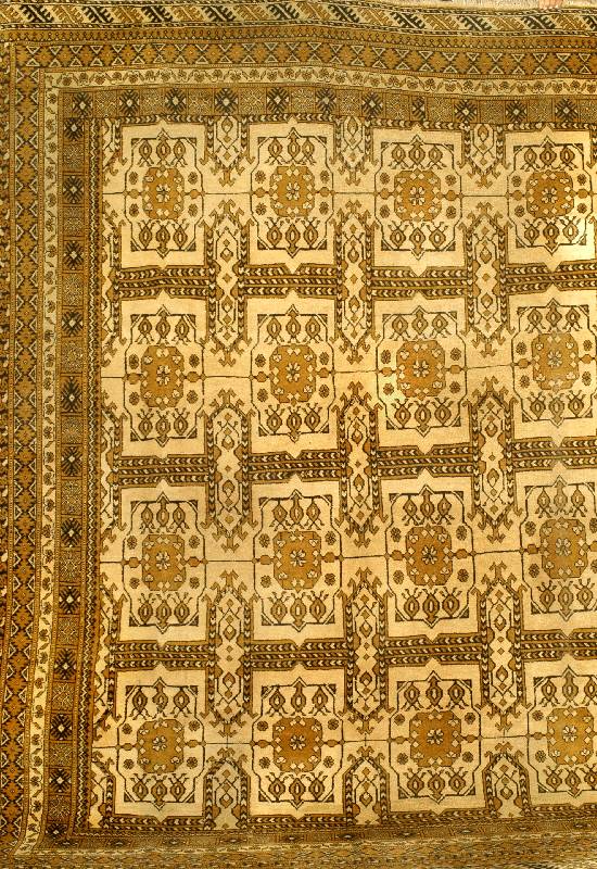 Dolatabad, Afghanistan, ca. 60 Jahre, Wolle auf Wolle, ca. 310 x 242 cm, SchÄtzwert: 850.- EURO, EHZ: 3. Ein Sogennater Goldafhane.