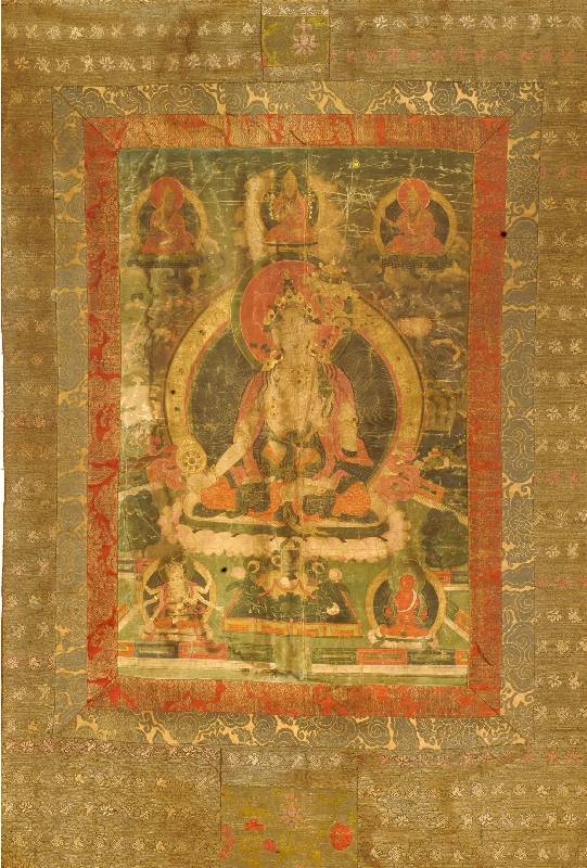 Thanka, Tibet, um 1800, Wachspapier, ca. 116 x 73 cm, Schätzwert: 2200.- EURO, EHZ: 4, Museal