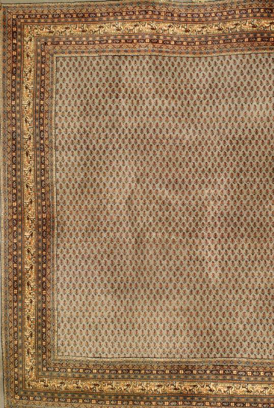 Sarogh Mir, Indien, ca. 30 Jahre, Wolle auf Baumwolle, ca. 256 x 253 cm, SchÄtzwert: 1100.- EURO, EHZ: 2-3