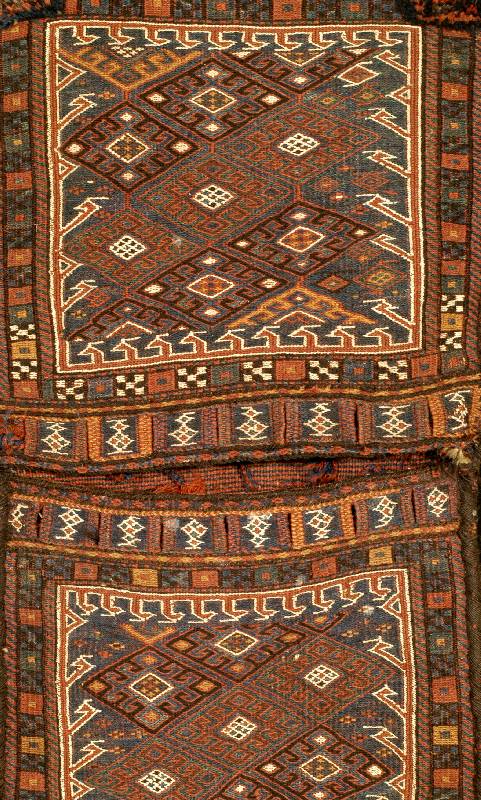 Doppeltasche, Persien, um 1900, Wolle auf Wolle, ca. 92 x 50 cm, SchÄtzwert: 980.- EURO, EHZ: 2 Sumagh Gashgaigebiet.Bachtiar.