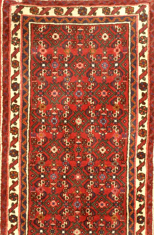 Hosseinabad, Persien, ca. 30 Jahre, Wolle auf Baumwolle, ca. 780 x 80 cm, SchÄtzwert: 2400.- EURO, EHZ: 2-3. Sehr guter Zustand. Seltenes Maß.