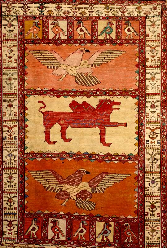 Sumakh, Azerbaijan, ca. 40 Jahre, Seide auf Baumwolle, ca. 190 x 123 cm, Schätzwert: 1400.- EURO, EHZ: 2