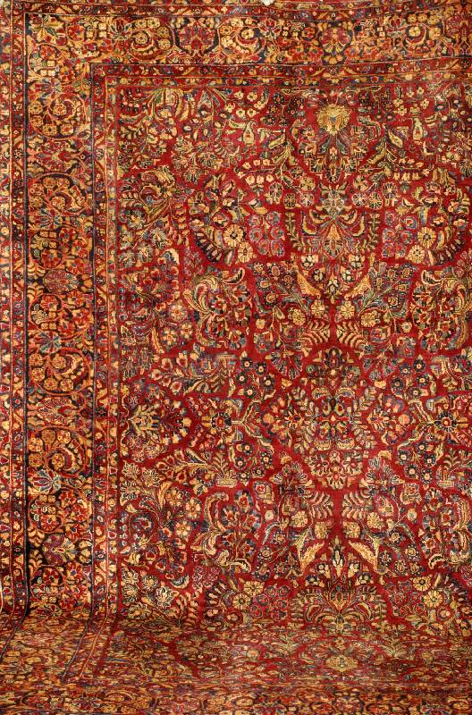 Sarogh (US Re-Import), Persien, um 1910, feine glanzreiche Korkwolle, ca. 360 x 272 cm, SchÄtzwert: 8500.- EURO, EHZ: 3. SchÖne Durchg ehende ...