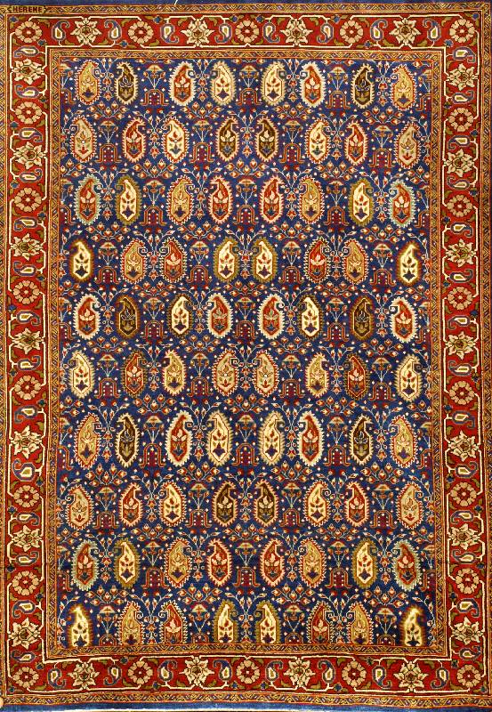 Hereke Seide, TÜrkei, ca. 30 Jahre, reine Naturseide, ca. 88 x 63 cm, SchÄtzwert: 2100.- EURO, EHZ: 2. Glanzreiche Seide, signiert.