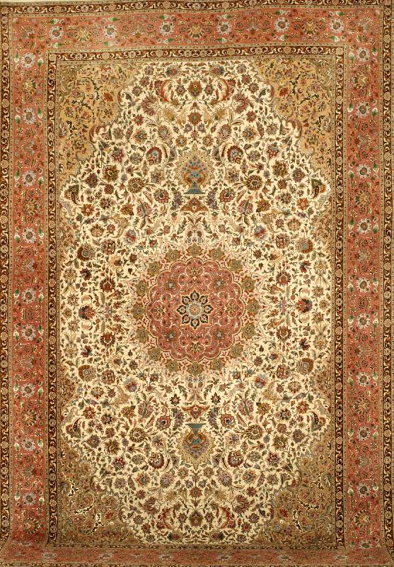 TÄbriz sehr fein, Persien, ca. 30 Jahre, Korkwolle mit und auf Seide, ca. 300 x 199 cm, SchÄtzwert: 16000.- EURO, ca. 1,1 Mio. Kn/qm, EHZ: 1-2. ...